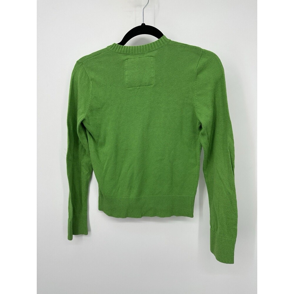 Abercrombie & Fitch Sweater Unisex LGreen Pullover‎ Muscle Cotton Casual - Picture 4 of 8